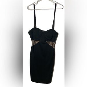 Kardashian Kollection Fitted Black w/ Gold Accent Women’s Sexy Dress Size Large